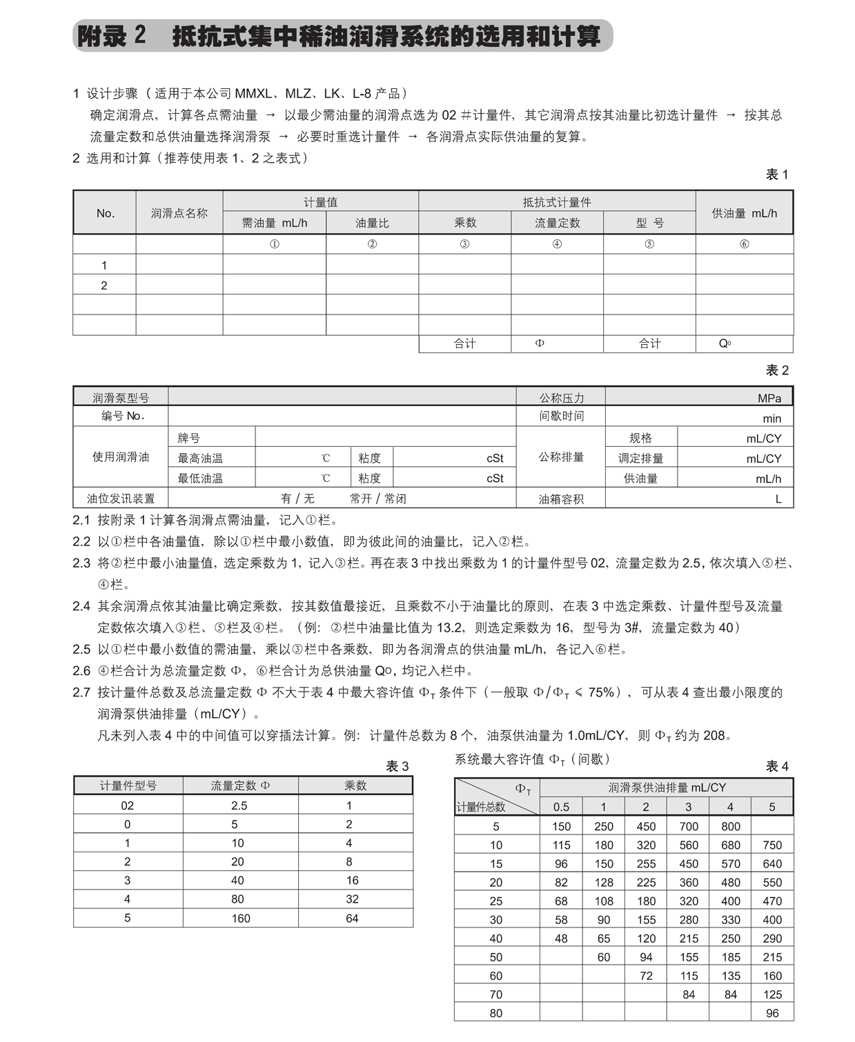 抵抗式集中稀油润滑系统的选用和计算01.png